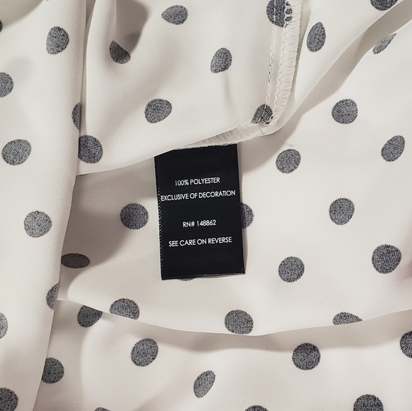 Torrid Black White Polka Dot Lace Trim Tank Size 6 - Picture 6 of 7